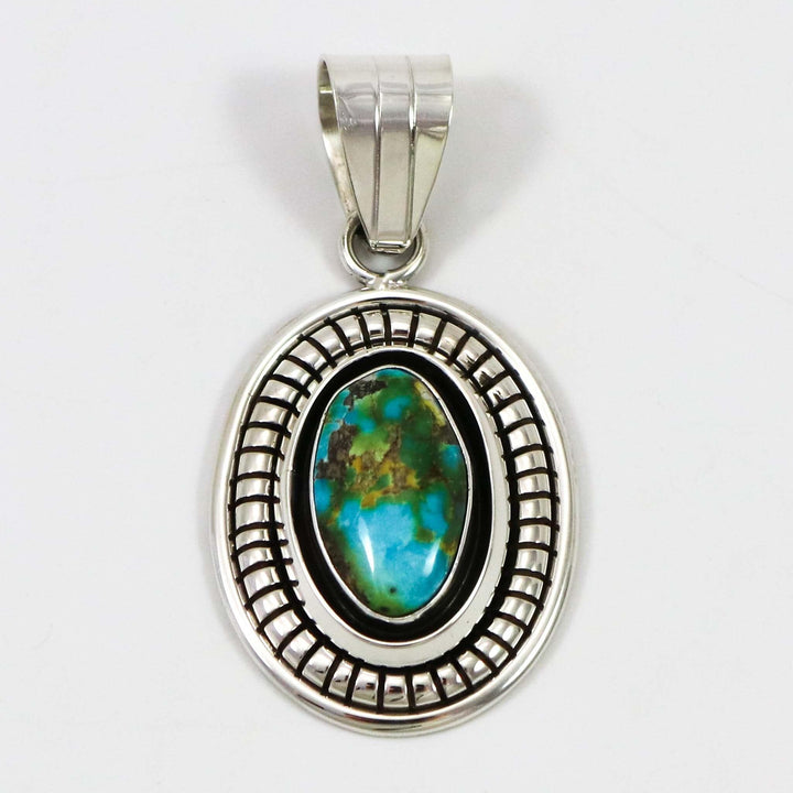 Kingman Turquoise Pendant by Marian Nez - Garland's