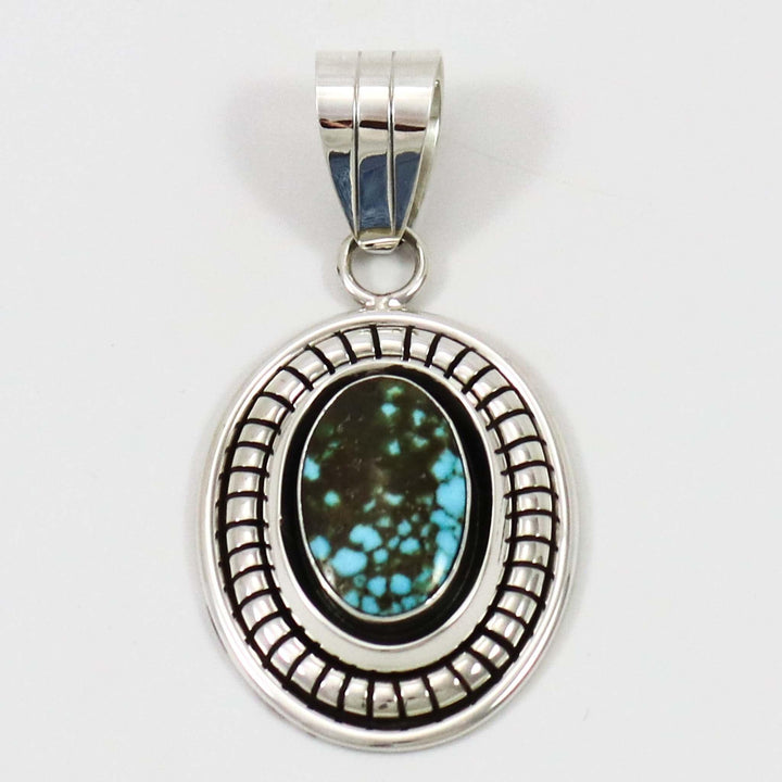 Kingman Turquoise Pendant by Marian Nez - Garland's