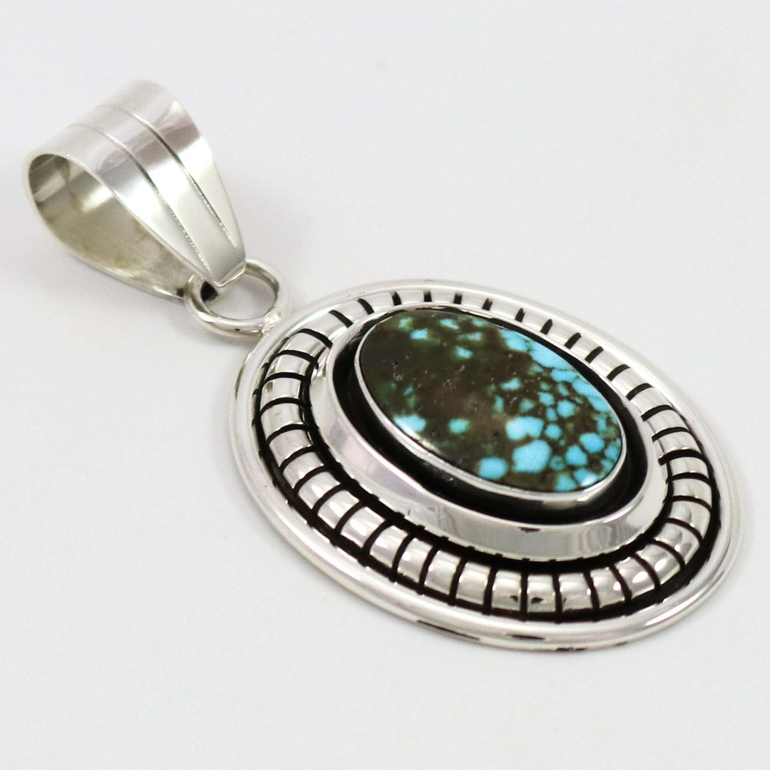 Kingman Turquoise Pendant by Marian Nez - Garland's