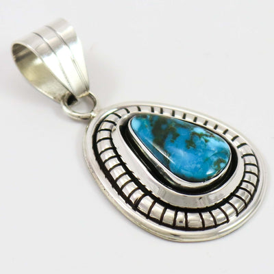 Kingman Turquoise Pendant by Marian Nez - Garland's