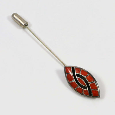 1970s Coral Stick Pin by Jonathan Beyuka - Garland's