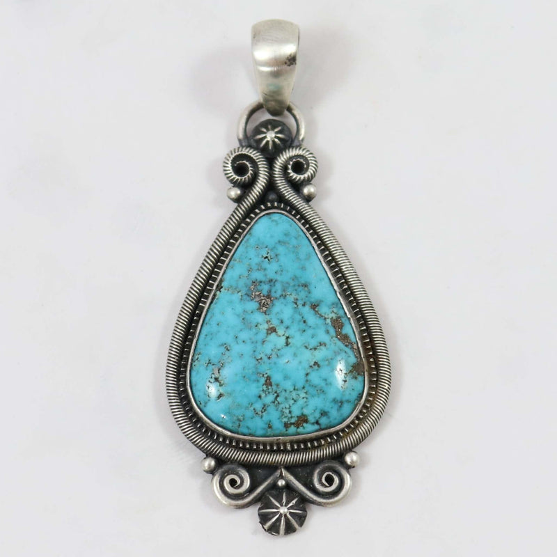 Morenci Turquoise Pendant by Steve Arviso - Garland&