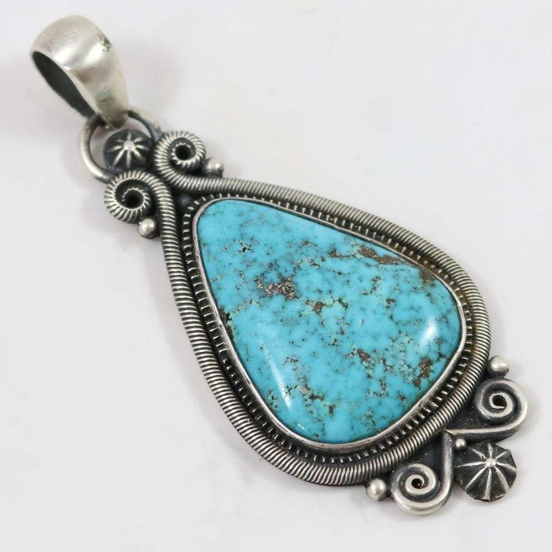 Morenci Turquoise Pendant by Steve Arviso - Garland&
