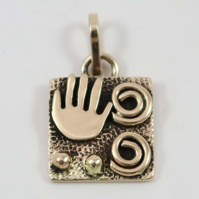 Gold Petroglyph Pendant by Alex Sanchez - Garland's