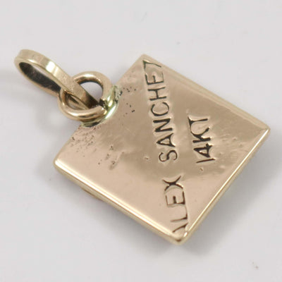 Gold Petroglyph Pendant by Alex Sanchez - Garland's