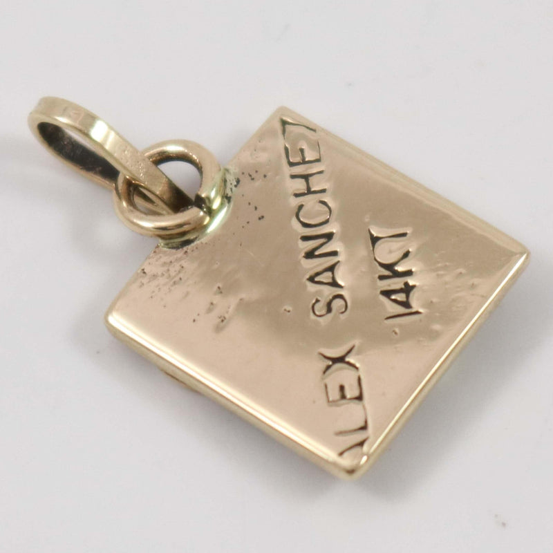 Gold Petroglyph Pendant by Alex Sanchez - Garland&