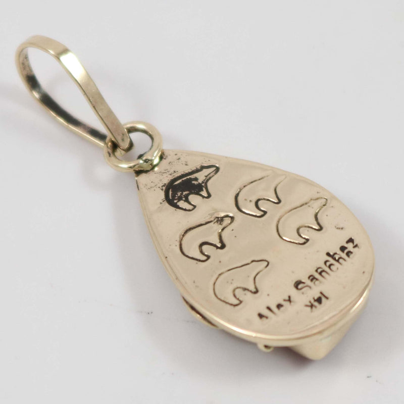 Coral and Gold Pendant by Alex Sanchez - Garland&
