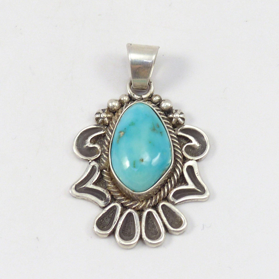 Morenci Turquoise Pendant by Thomas Jim - Garland's