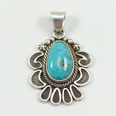 Morenci Turquoise Pendant by Thomas Jim - Garland's