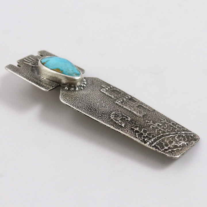 Turquoise Corn Maiden Pendant by Joel Pajarito - Garland's