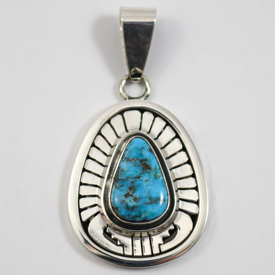 Morenci Turquoise Pendant by Leonard Nez - Garland's