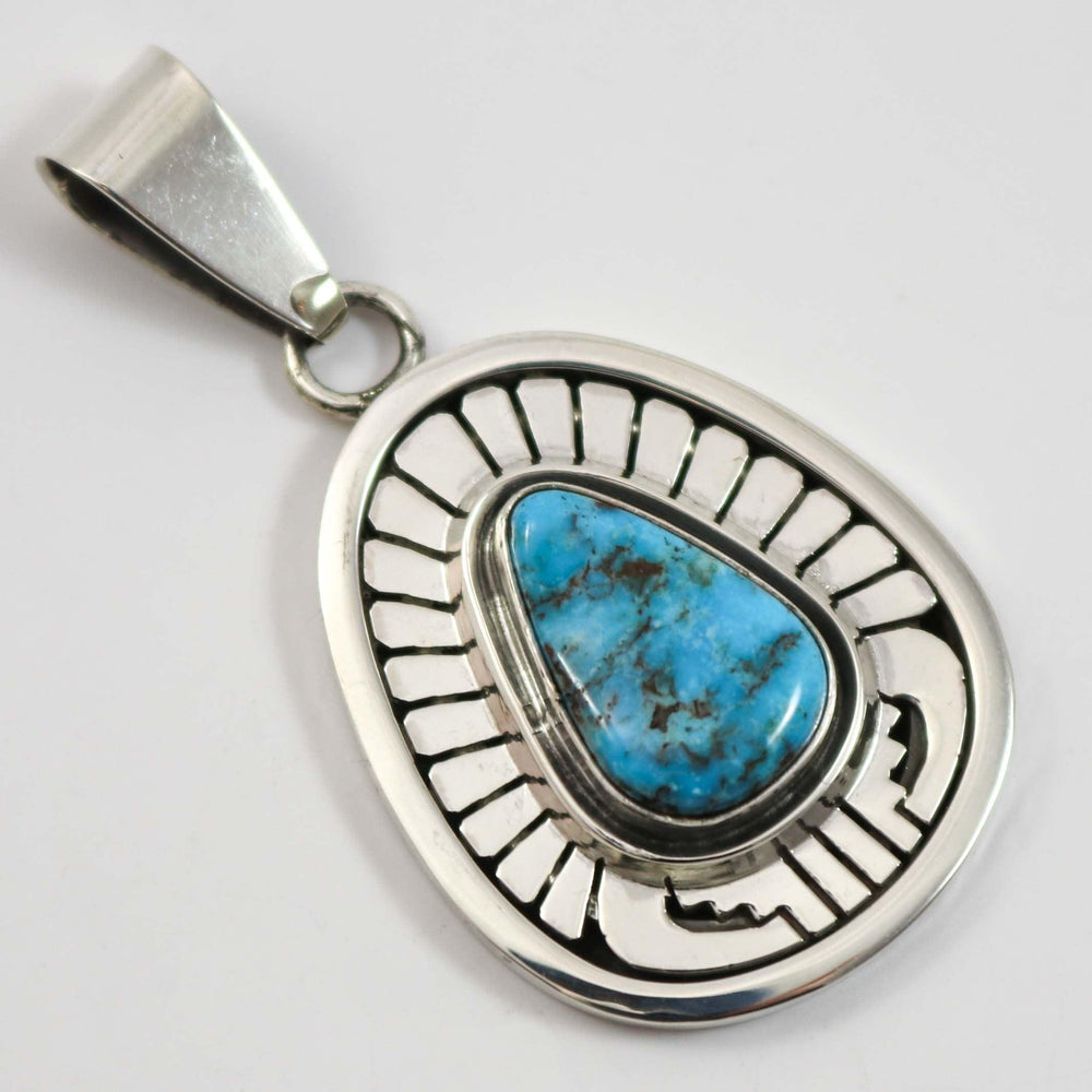 Morenci Turquoise Pendant by Leonard Nez - Garland's