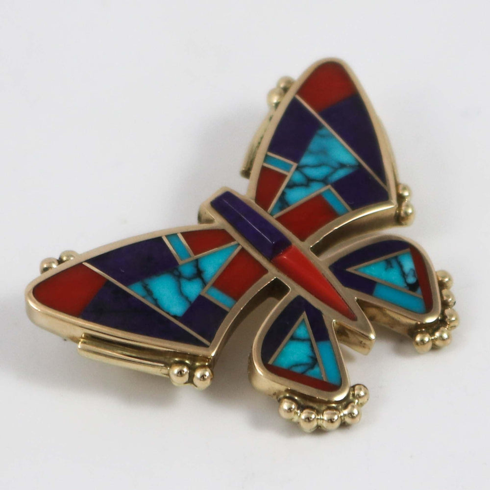 Inlaid Butterfly Pendant by Ray Tracey - Garland's