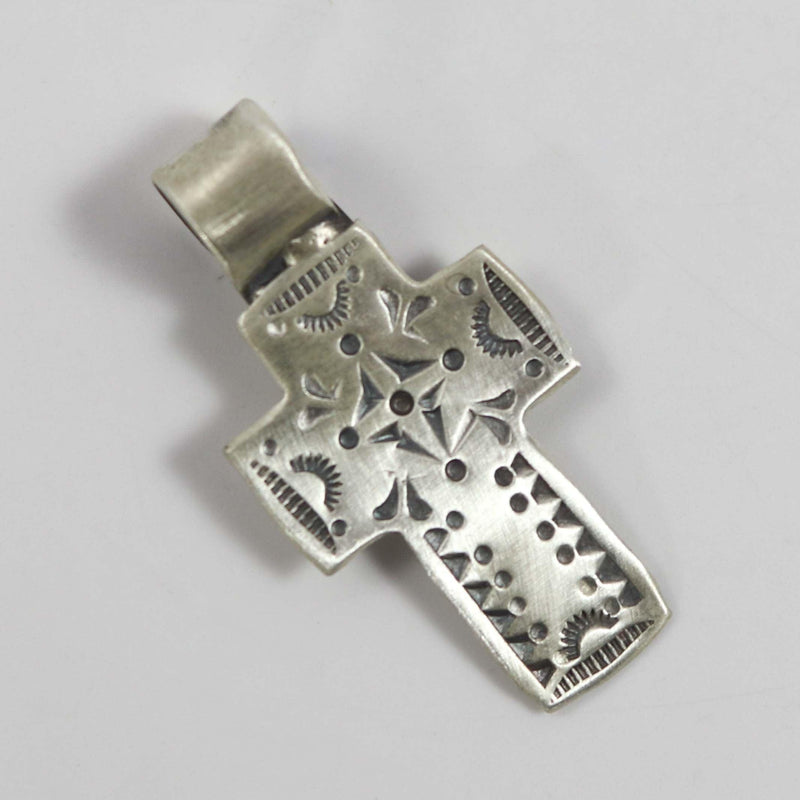 Silver Cross Pendant by Charlie Favour - Garland&