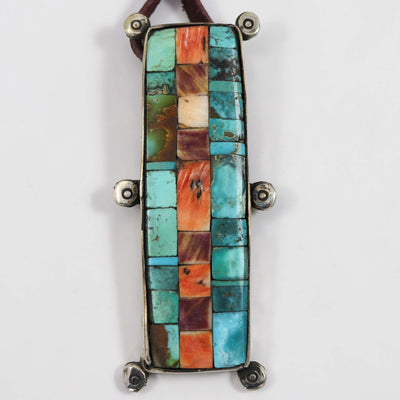 Inlay Pendant on Leather by Jock Favour - Garland's