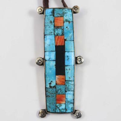 Inlay Pendant on Leather by Jock Favour - Garland's