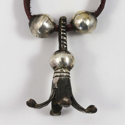 Squash Blossom Pendant on Leather by Jock Favour - Garland's