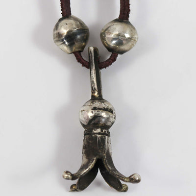 Squash Blossom Pendant on Leather by Jock Favour - Garland's