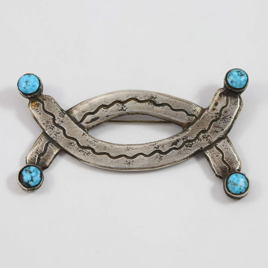 Kingman Turquoise Pin by Jock Favour - Garland's