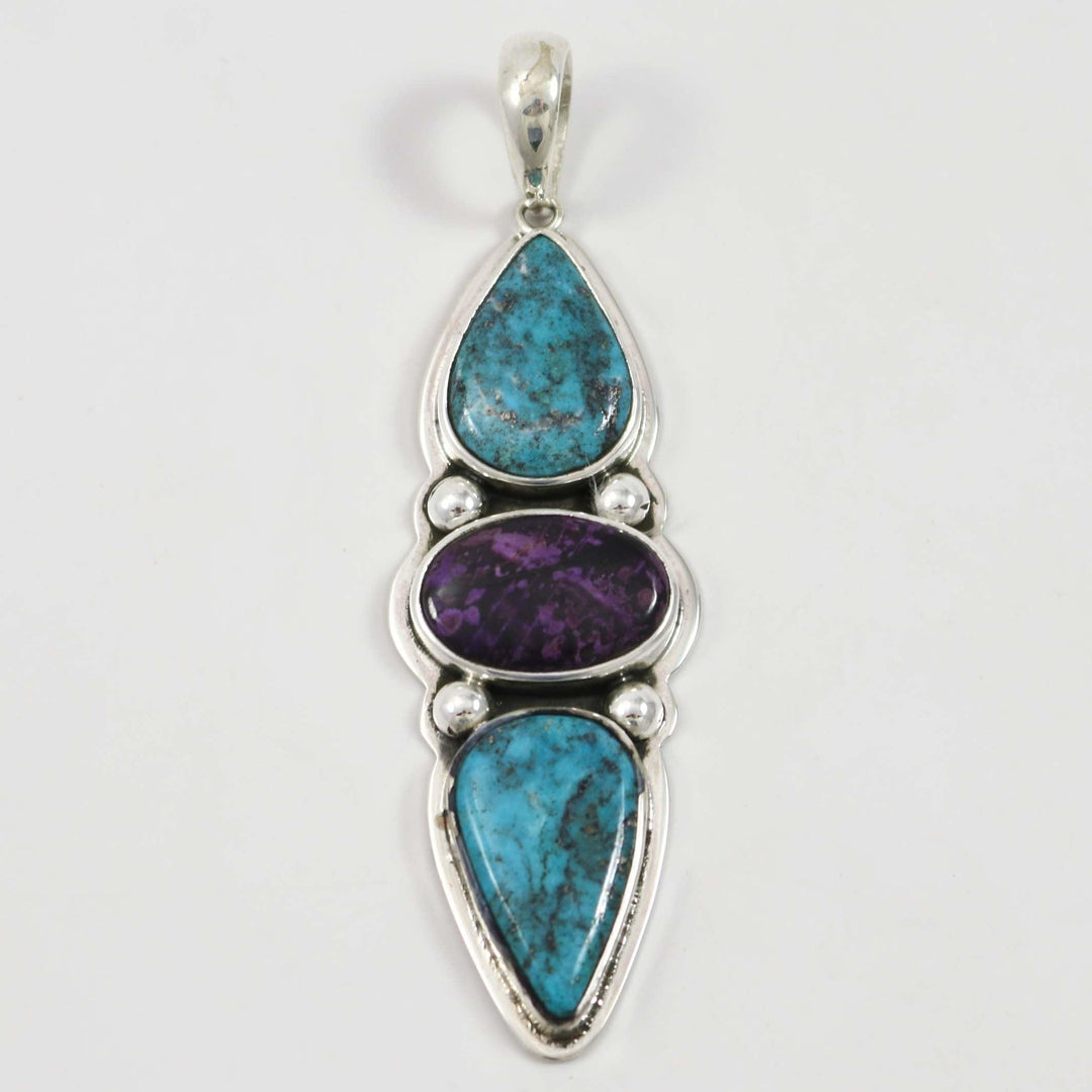 Turquoise and Sugilite Pendant