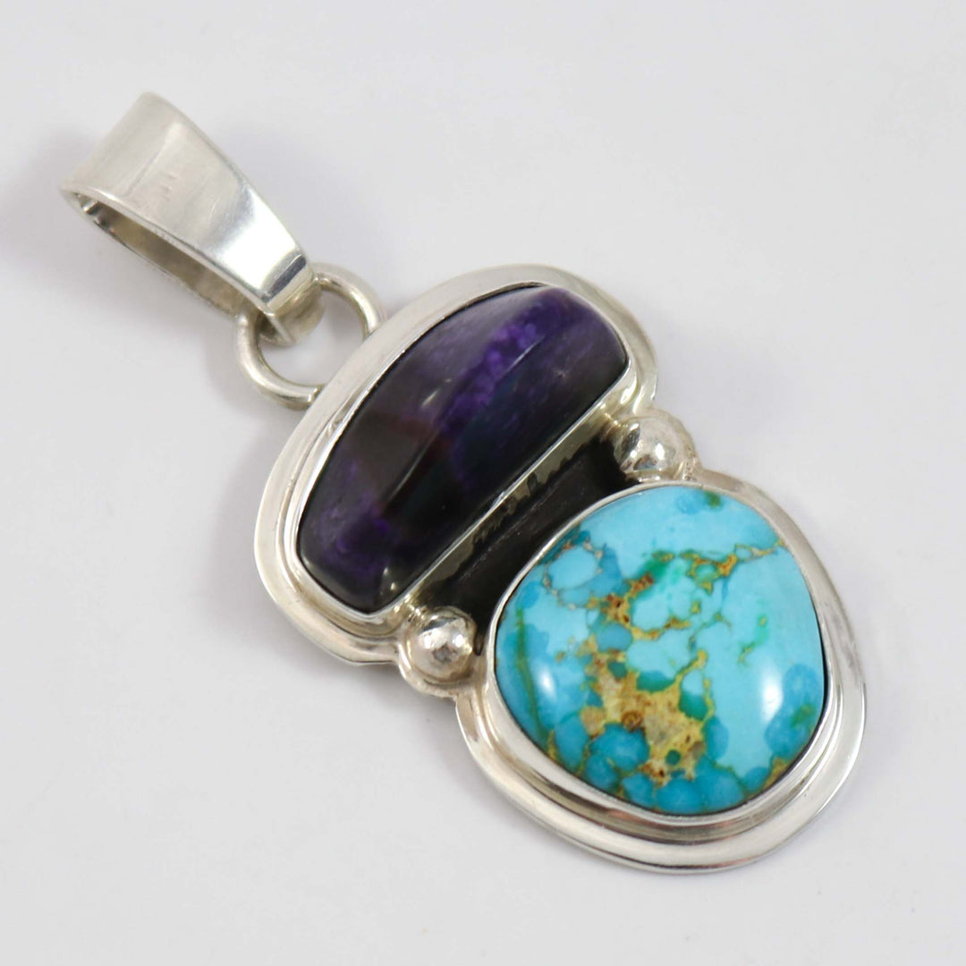 Turquoise and Sugilite Pendant
