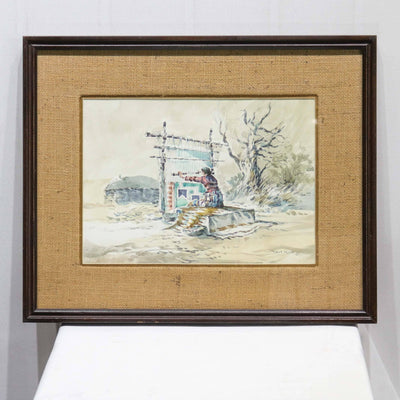 1980s Navajo Weaver Painting by Paul Kuo - Garland's
