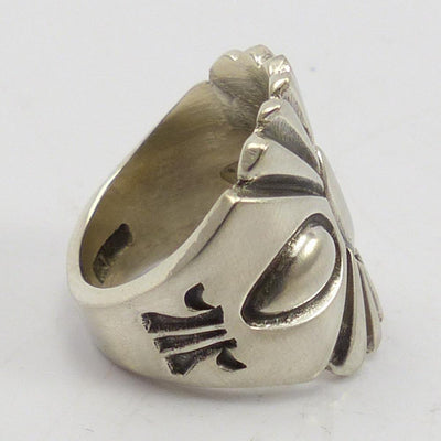 Stamped Silver Ring by Thomas Jim - Garland's