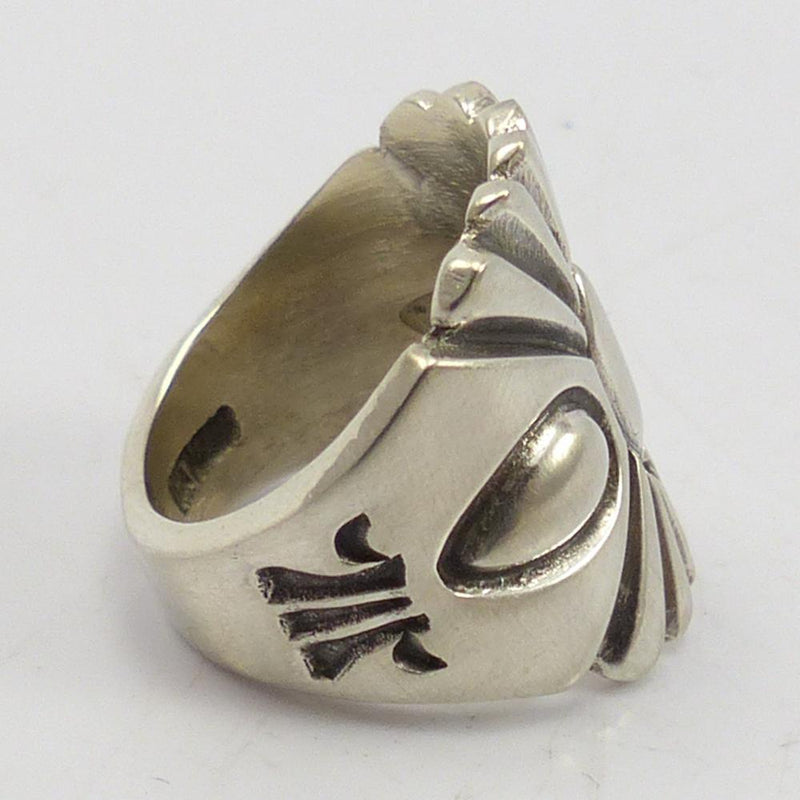 Stamped Silver Ring by Thomas Jim - Garland&
