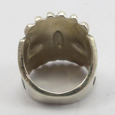 Stamped Silver Ring by Thomas Jim - Garland's