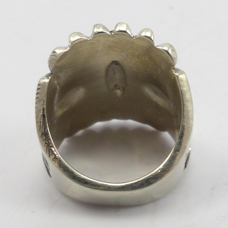 Stamped Silver Ring by Thomas Jim - Garland&