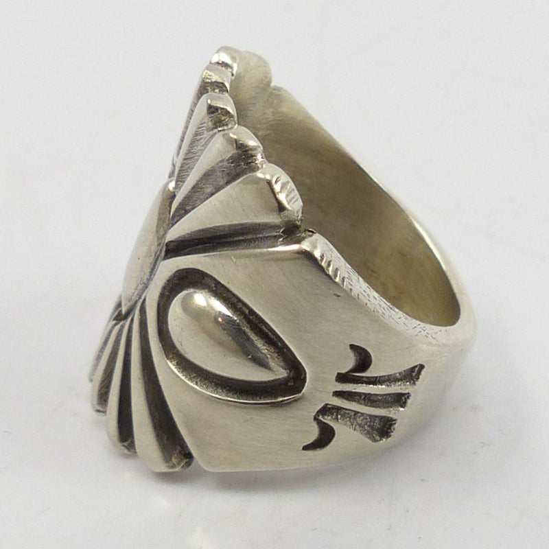 Stamped Silver Ring by Thomas Jim - Garland&
