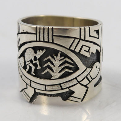 Hopi Overlay Ring by Berra Tawahongva - Garland's