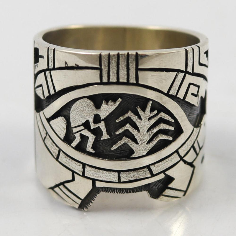 Hopi Overlay Ring by Berra Tawahongva - Garland&