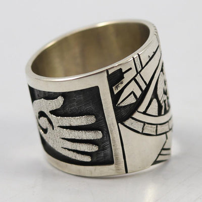 Hopi Overlay Ring by Berra Tawahongva - Garland's