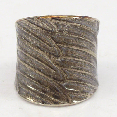 Stamped Silver Ring by Bryan Joe - Garland's