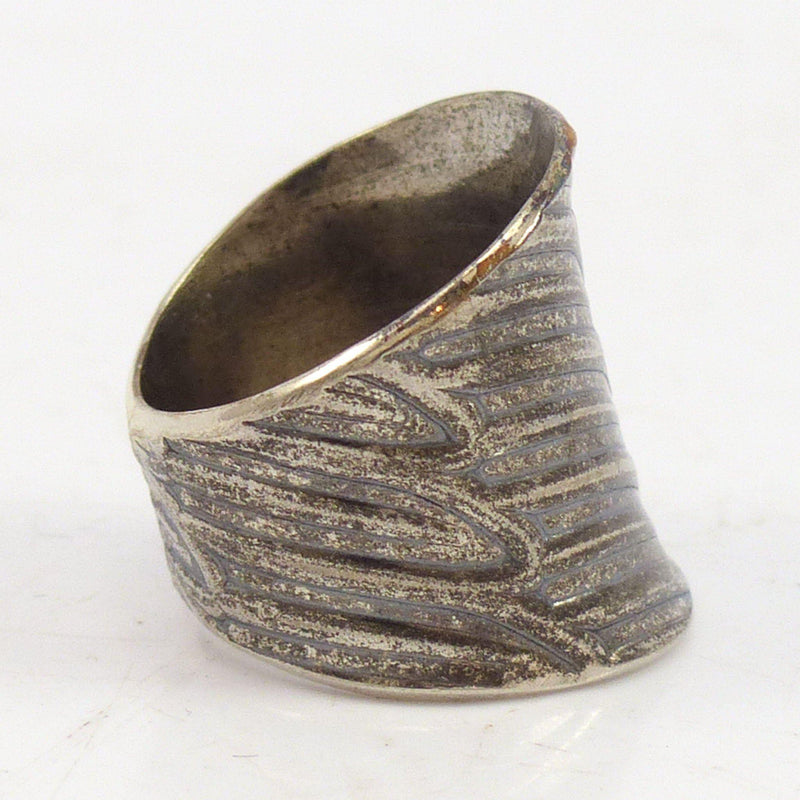 Stamped Silver Ring by Bryan Joe - Garland&