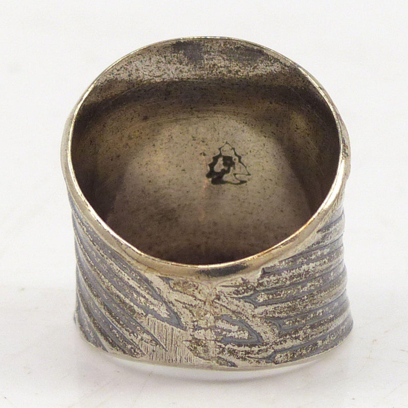 Stamped Silver Ring by Bryan Joe - Garland&