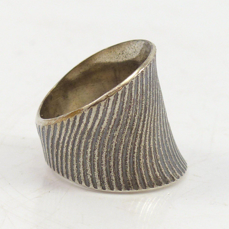 Stamped Silver Ring by Bryan Joe - Garland&