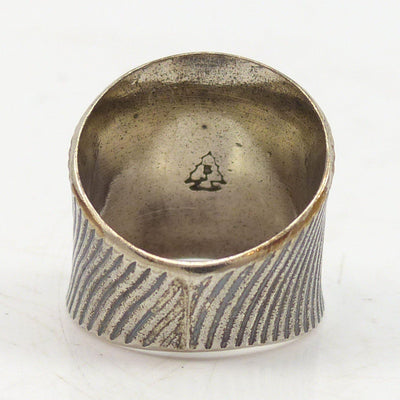 Stamped Silver Ring by Bryan Joe - Garland's