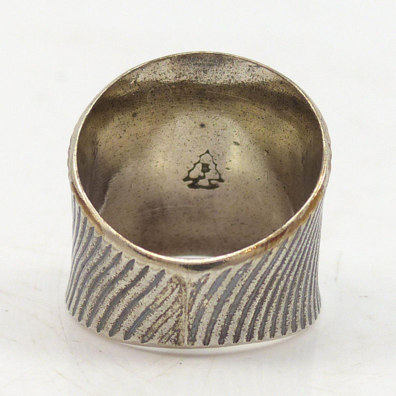 Stamped Silver Ring by Bryan Joe - Garland&