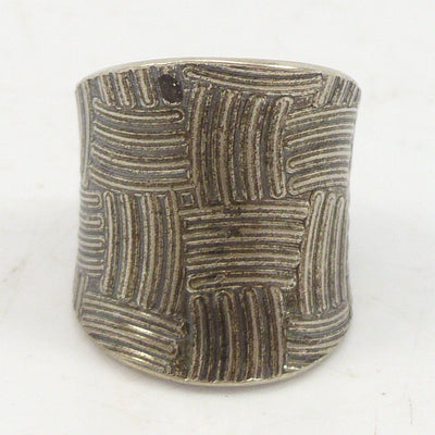 Stamped Silver Ring by Bryan Joe - Garland's