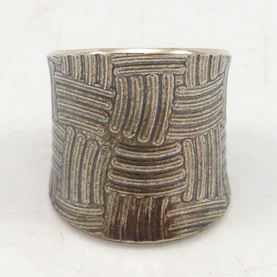 Stamped Silver Ring by Bryan Joe - Garland's