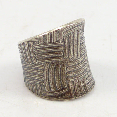Stamped Silver Ring by Bryan Joe - Garland's