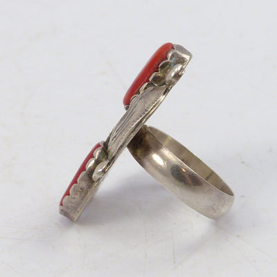 1970s Coral Ring by Carmelita Simplicio - Garland's