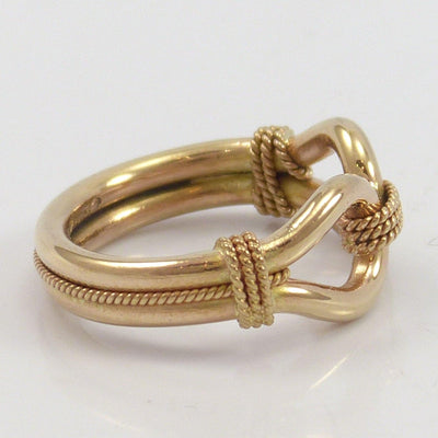 Gold Horse Whisper Ring by Steve Arviso - Garland's