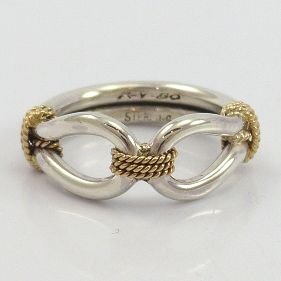 Gold on Silver Horse Whisper Ring by Steve Arviso - Garland's