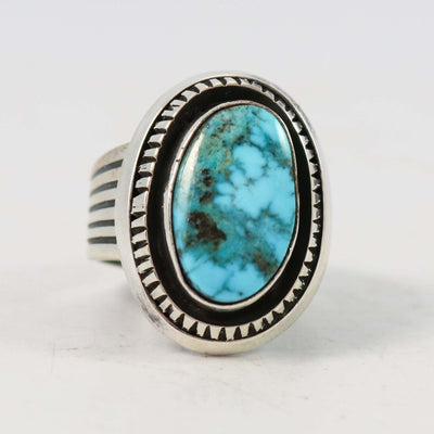 Kingman Turquoise Ring by Leonard Nez - Garland's