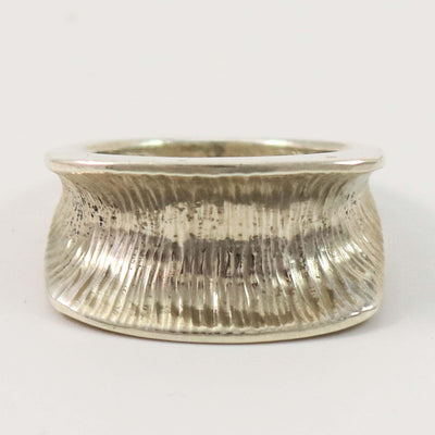 Hammered Silver Ring by Duane Maktima - Garland's