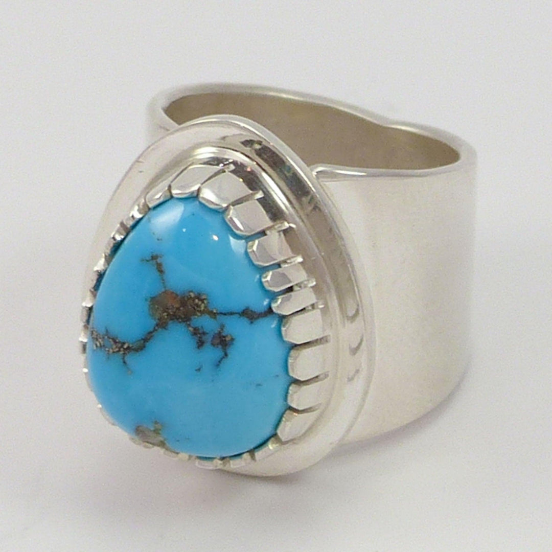 Morenci Turquoise Ring by Tommy Jackson - Garland's