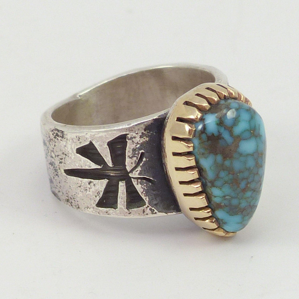 Candelaria Turquoise Ring by Kee Yazzie - Garland's